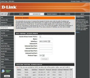 پورت فورواردینگ مودم D-link